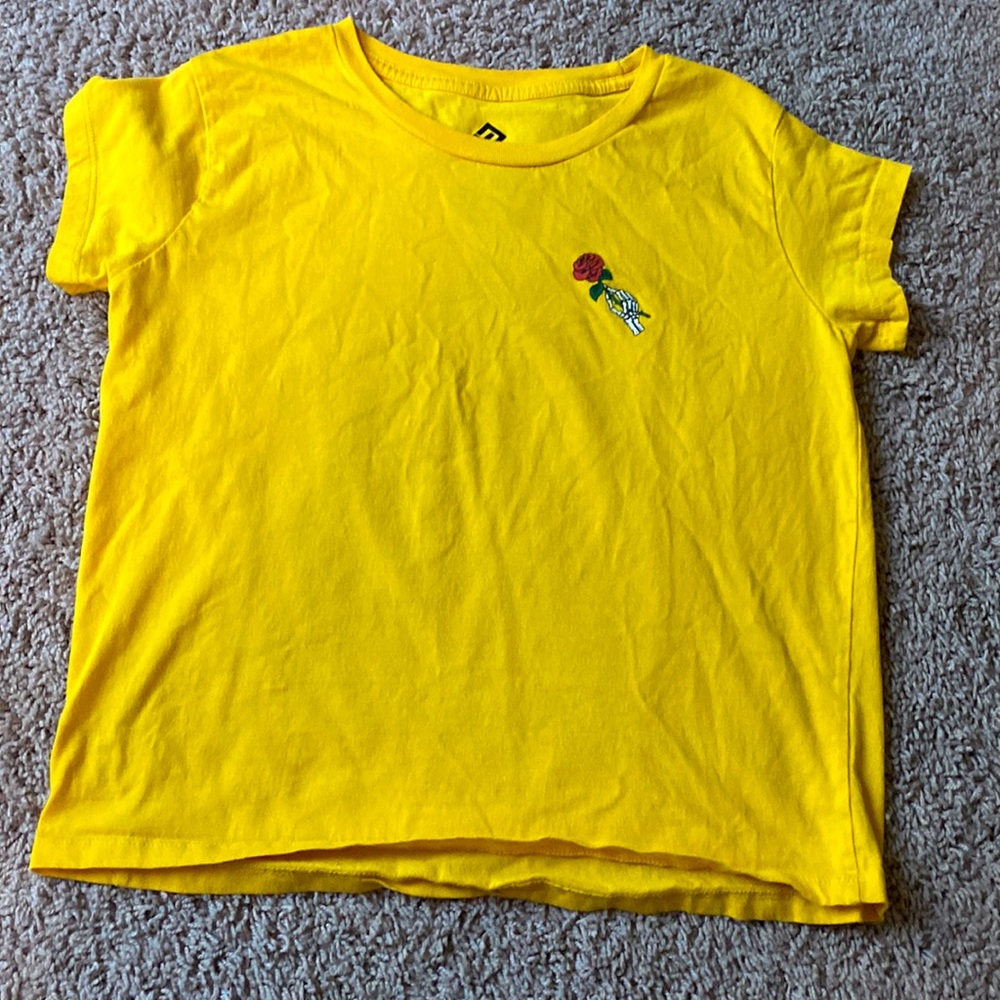 Never worn or tried on, yellow medium kids t-shirt